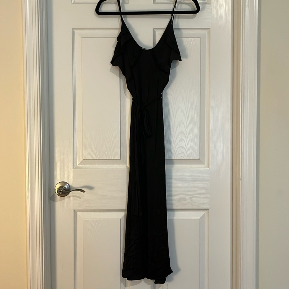 Black silk dress
